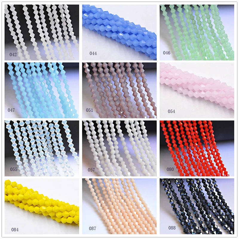 Pick Color 100pcs 4mm Bicone Austria Crystal Beads Charm Glass Beads Loose Spacer Bead for DIY Jewelry Making