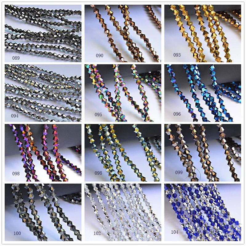 Pick Color 100pcs 4mm Bicone Austria Crystal Beads Charm Glass Beads Loose Spacer Bead for DIY Jewelry Making