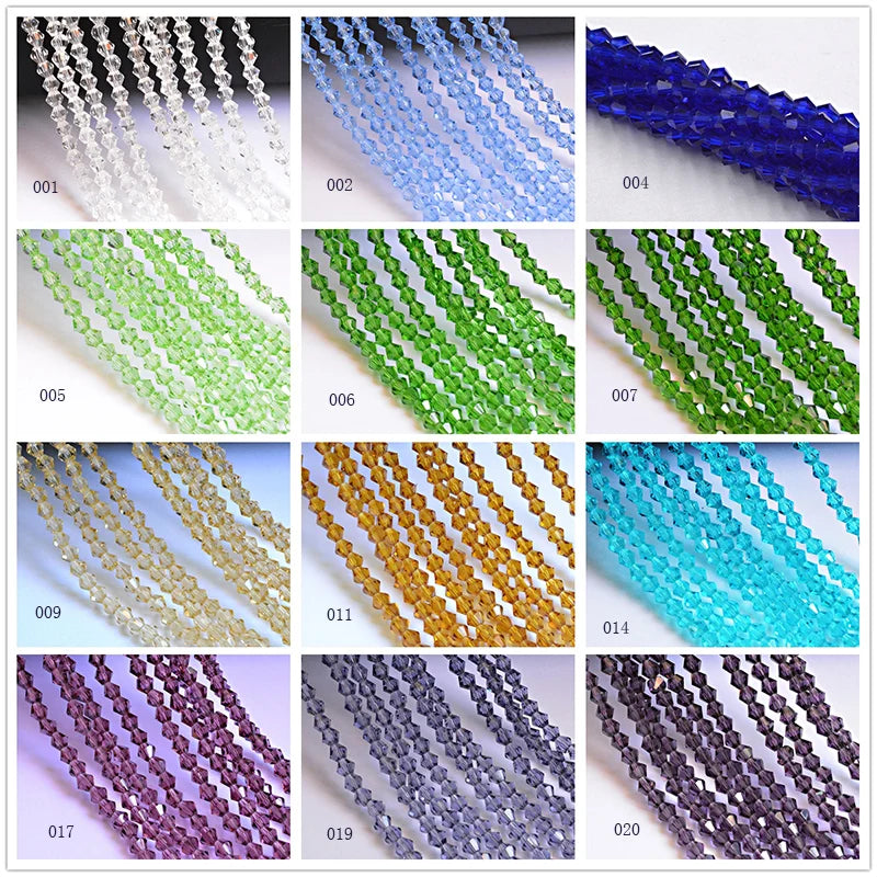 Pick Color 100pcs 4mm Bicone Austria Crystal Beads Charm Glass Beads Loose Spacer Bead for DIY Jewelry Making