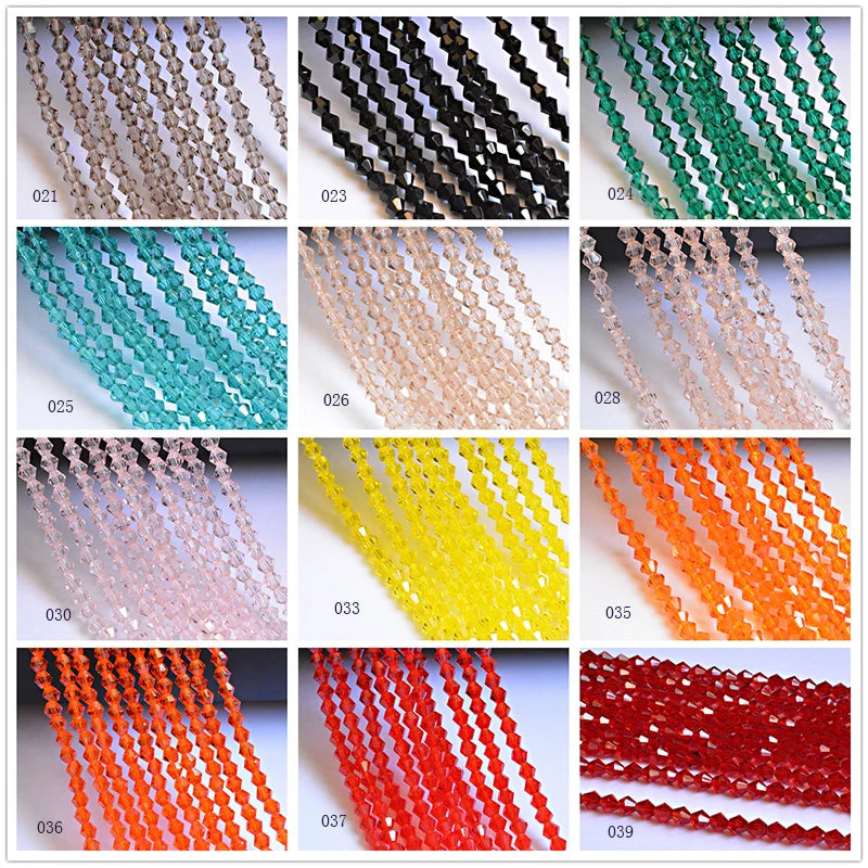 Pick Color 100pcs 4mm Bicone Austria Crystal Beads Charm Glass Beads Loose Spacer Bead for DIY Jewelry Making