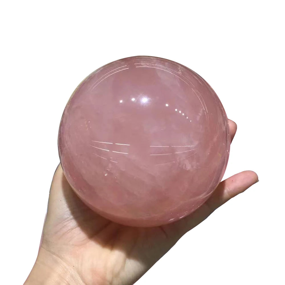 Natural Pink Crystal Ball Rose Quartz Massage Ball Polished Exquisite Room Decoration Pink Crystal Ball Souvenir Gift