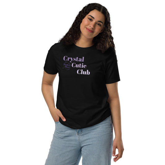 Crystal cutie club with prettiest planet logo Unisex staple eco t-shirt